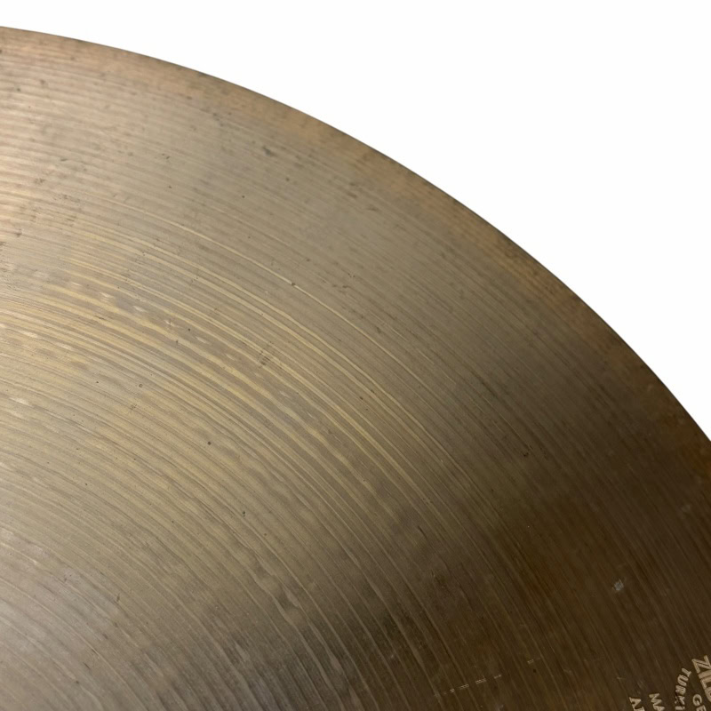 Close-up of a Zildjian A 16in Medium Thin Crash cymbal showing detailed grooves.