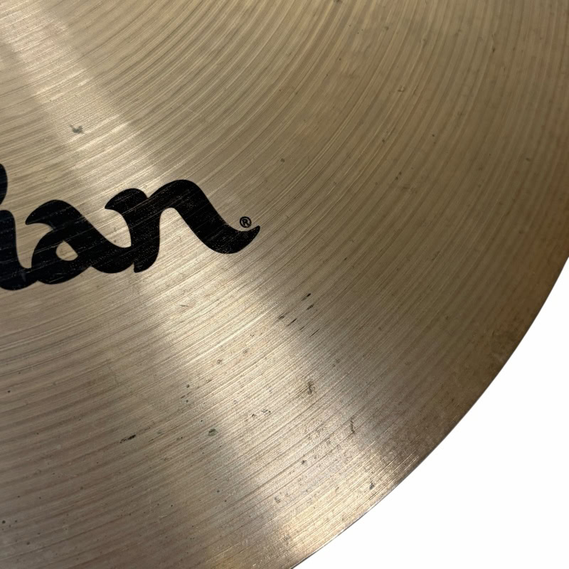 Close-up of Zildjian A 16in Medium Thin Crash cymbal surface details.