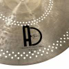 Close-up of Azean handcrafted cymbal with dotted design from Turkey.