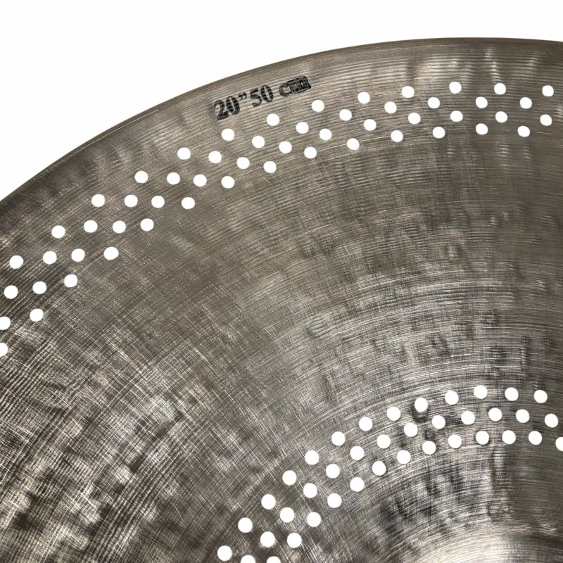 Close-up of Agan Hush Hush 20in Ride cymbal with detailed surface texture.