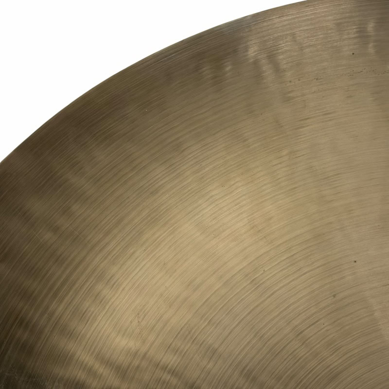 Close-up of Meinl Byzance 20-inch China cymbal with detailed surface.