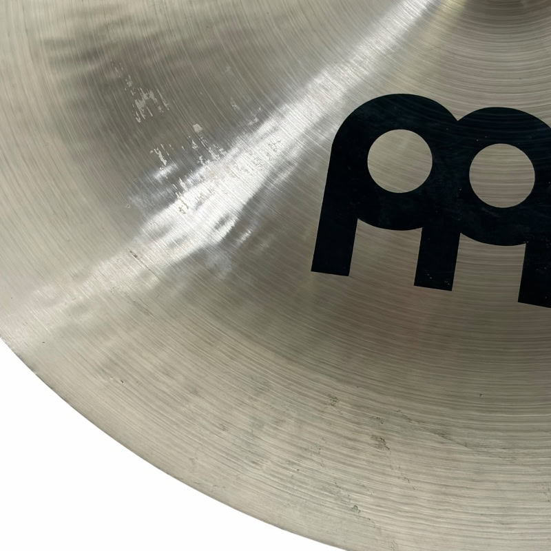 Close-up of Meinl Byzance 20in China cymbal with detailed surface texture.
