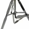 Sturdy metal hi-hat stand for drum kits with adjustable height.