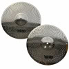 Pair of WHD 14-inch low volume hi-hat cymbals for drumming.