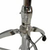 Close-up of Mapex T670 round top drum throne with chrome finish.