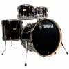 Yamaha Stage Custom 4-piece drum set in Raven Black for drummers.