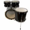 Yamaha Stage Custom 4-piece drum shell pack in Raven Black for drummers.