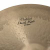 Close-up of Zildjian K Custom 22in Dark Ride cymbal with logo visible.
