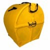 Yellow 22-inch bass drum case for drums, durable and portable.