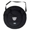Black Sabian cymbal bag with shoulder strap and handle for drummers.