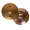 Pair of Zildjian ZBT 14-inch rock hi-hat cymbals for drumming.