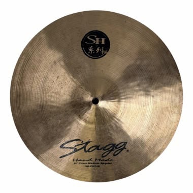 Stagg 14-inch medium crash cymbal for drumming and percussion.