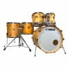 Yamaha Maple Custom 5-piece drum set with natural wood finish for professional drummers.