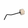 Kick trigger pad with white foam and black metal arm for drum kits.