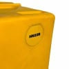 Yellow bass drum case with HN22B label for drummers only.