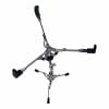 Yamaha snare drum stand with adjustable arms and rubber feet for stability.