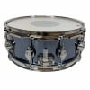 Chrome shadow snare drum with detailed hardware and drumhead.
