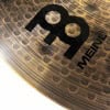 Close-up of Meinl Pure Alloy Custom 18in crash cymbal with hammering details.