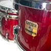 Close-up of Gretsch Renown 22-inch drum shell with badge.