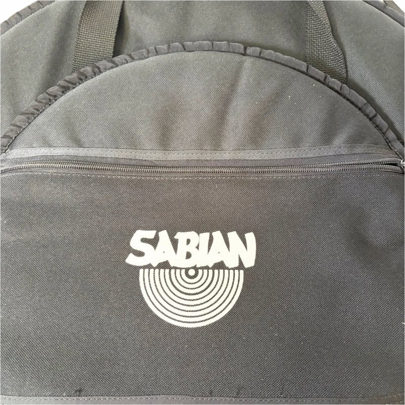 Sabian cymbal bag with logo, ideal for drummers' cymbals and accessories.