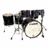 Black Sonor Momentum 7-piece drum shell pack with hardware.