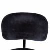 Black saddle drum throne with backrest for drummers.