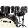 Black Sonor Momentum 22-inch drum shell pack with hardware.