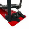 DW 5000 double bass drum pedal for drummers, black and red design.