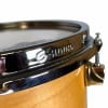 Close-up of Yamaha Maple Custom drum shell with hardware.