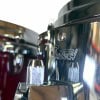 Close-up of Gretsch Renown drum shell with logo detail.