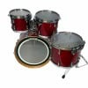 Red drum shell pack with transparent drumheads for Gretsch Renown 22in 4pc.