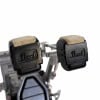 Pearl P-100TW double bass pedal with felt beaters for drumming.
