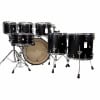 Black drum shell pack with hardware for professional drummers.