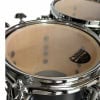 Close-up of Sonor Momentum 22-inch drum shell with black finish.