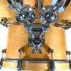 Close-up of Yamaha Maple Custom drum shell pack with hardware.