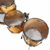 Yamaha Maple Custom 5-piece drum shell pack with transparent heads.
