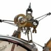 Close-up of Yamaha Maple Custom drum hardware and mounting system.