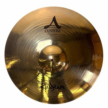Zildjian A Custom 20-inch medium ride cymbal for drummers.