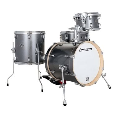Ludwig drum set with bass drum, toms, and snare for drummers.