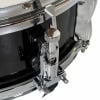 Close-up of Yamaha snare drum hardware and tensioner.
