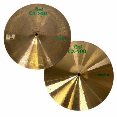 Pearl CX-500 14in Hi-hats cymbals for drum kit.