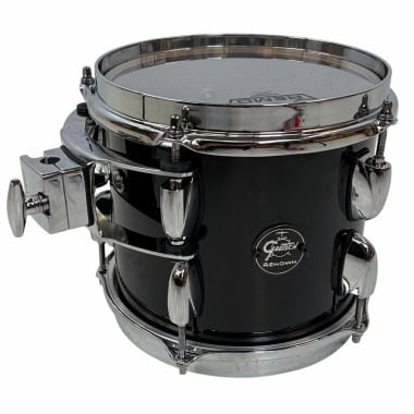 Gretsch Renown 8x7in tom drum in piano black finish with chrome hardware.