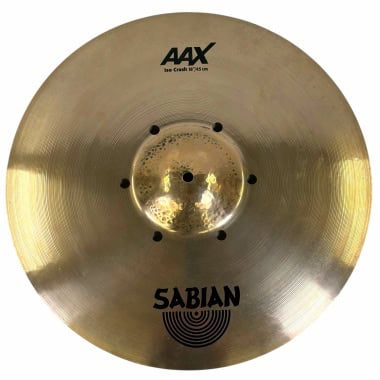 Sabian AAX ISO Crash 18-inch cymbal for drummers and percussionists.