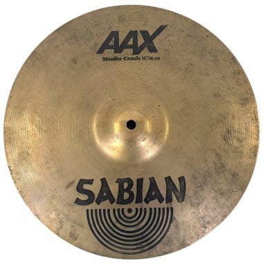 Sabian AAX 14in Studio Crash cymbal for drumming and percussion.