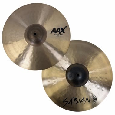 Sabian AAX 14-inch medium hats cymbals for drummers and percussionists.