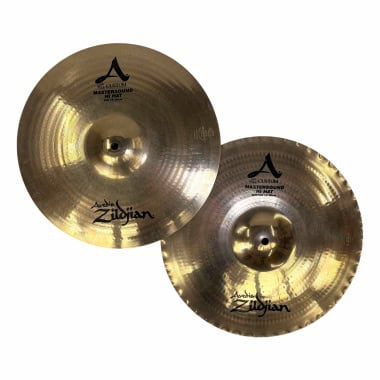 Pair of Zildjian A Custom 14in Master Sound cymbals for drumming.