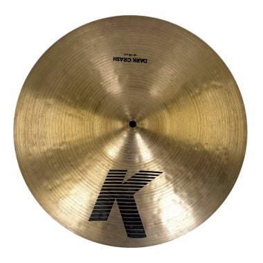 Zildjian K 18-inch crash cymbal for drumming and percussion.