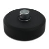 A compact black airlift cylinder with metal fittings for drum hardware.
