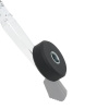 Tripod weight for drum hardware, black round weight with central hole.