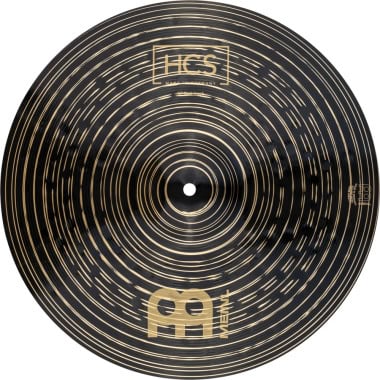 Mysterious circular cymbal with concentric rings and HCS logo.
